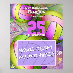 Poster photo de l'équipe de volley-ball personnalisée