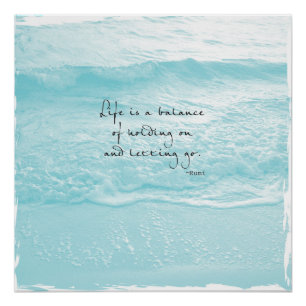 POSTER PHOTO DE L'OCÉAN AQUA AVEC UN DEVIS RUMI