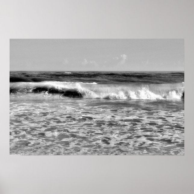 Poster Photo de l'océan noir et blanc 177 (Devant)