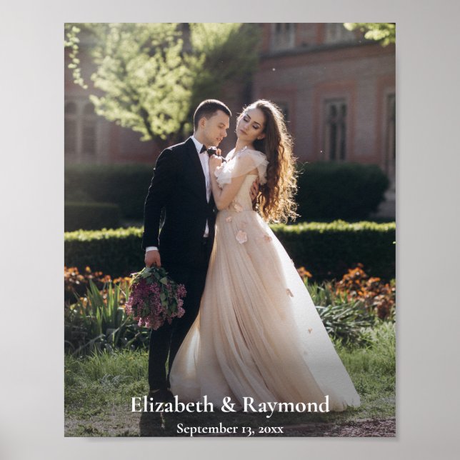 Poster Photo de mariage personnalisée moderne (Devant)