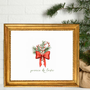 Poster Photo de Noël avec un arc de canne à sucre vintage