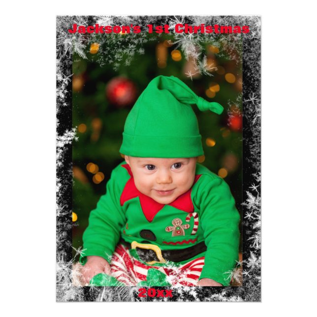 Poster photo de Noël de famille (Devant)