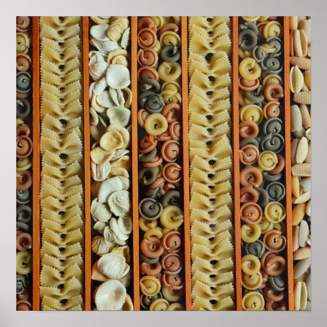 Poster photo de nouilles de pâtes (Devant)