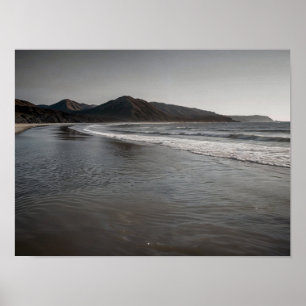 Poster Photo de paysage côtier de plage océanique