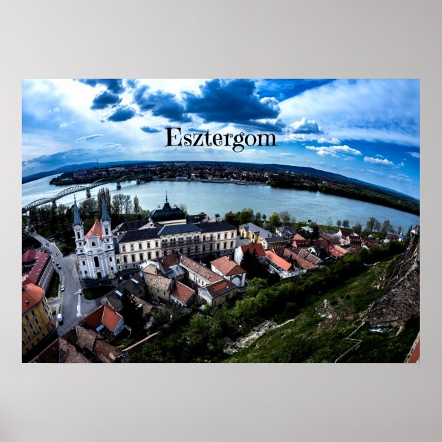 Poster Photo de paysage Esztergom (Devant)