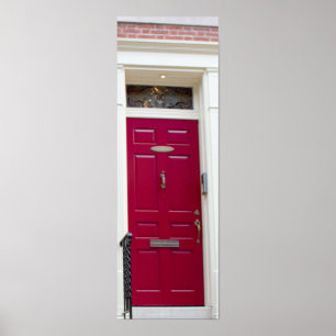 Poster Photo de porte rouge