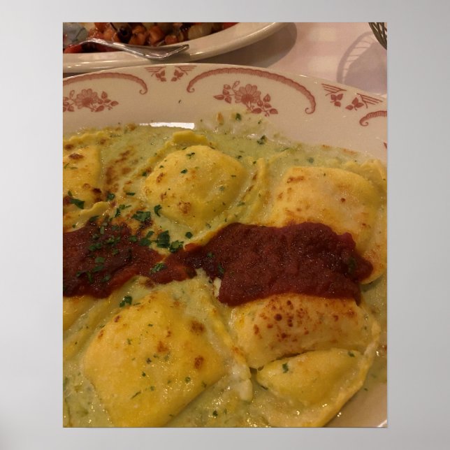 Poster Photo de ravioli (Devant)