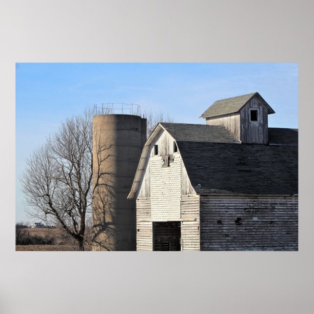 Poster Photo de Rustic White Barn (Devant)