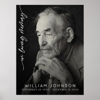 Poster Photo de souvenir de souvenir funéraire en mémoire