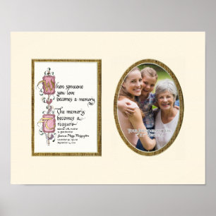 Poster Photo de souvenir précieux Sympathie Personnalisée