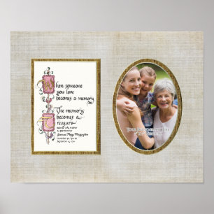 Poster Photo de souvenir précieux Sympathie Personnalisée