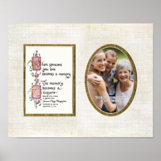 Poster Photo de souvenir précieux sympathie personnalisée