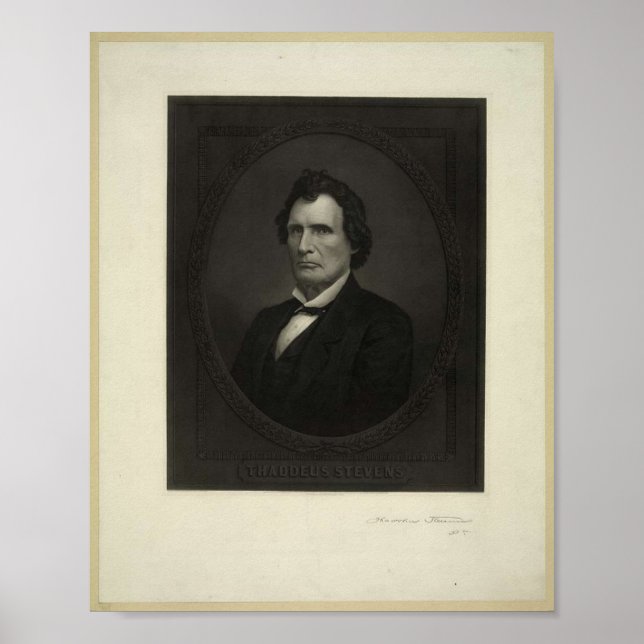 Poster Photo de Thaddeus Stevens en 1867 (Devant)