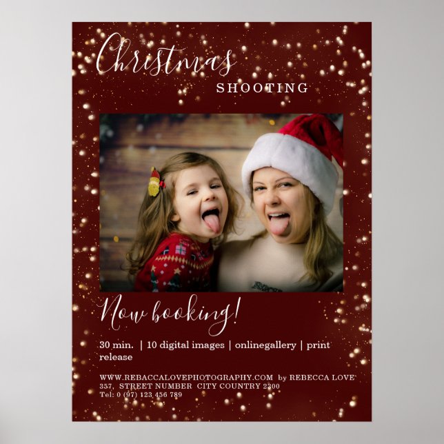 Poster photo des lumières de Noël spécifiques au c (Devant)