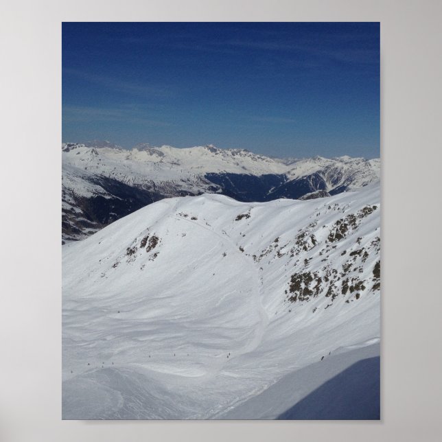 Poster photo des monts des neiges d'hiver (Devant)