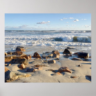 Poster Photo des vagues de l'océan Atlantique