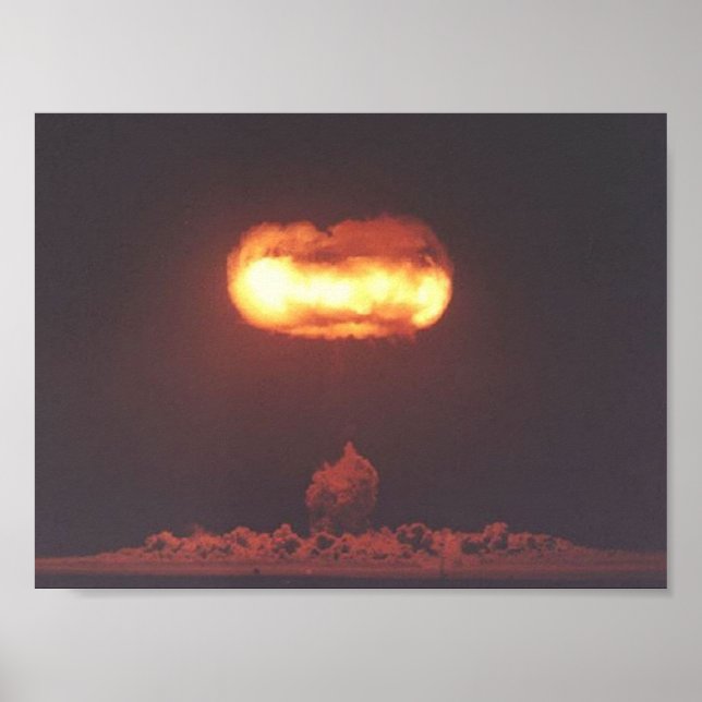 Poster Photo d'essai de bombe nucléaire. (Devant)