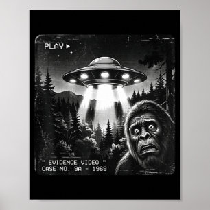 Poster Photo drôle de bigfoot alien ufo vintage preuve