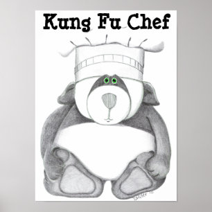 Poster Photo du chef Panda Bear
