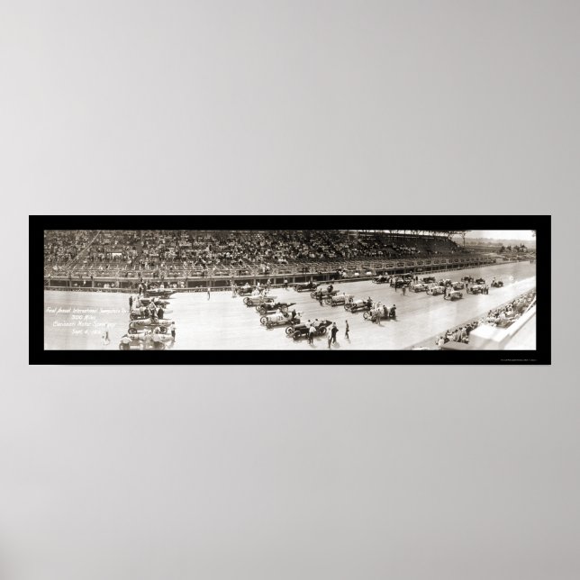 Poster Photo du circuit automobile Cincinnati 1916 (Devant)