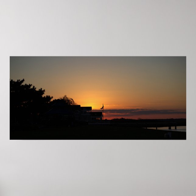 Poster photo du coucher du soleil (Devant)
