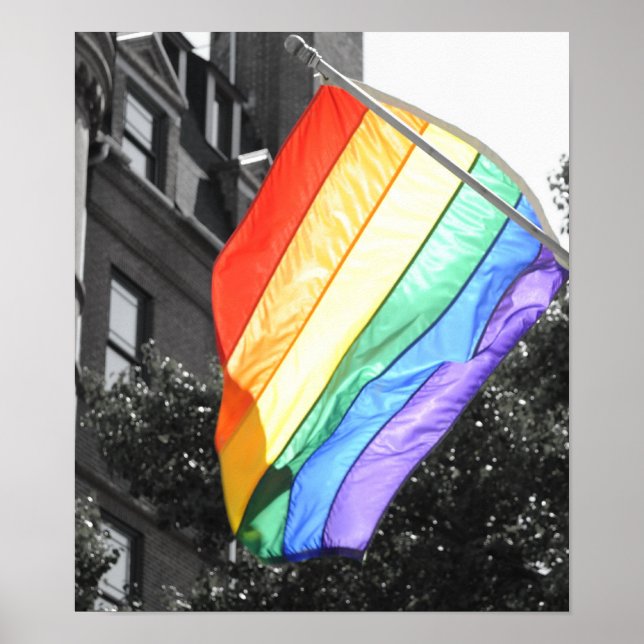 Poster Photo du drapeau LGBT (Devant)