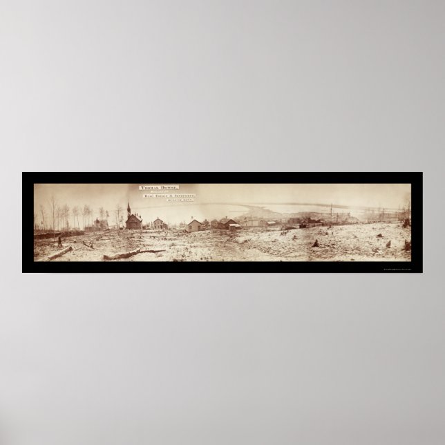 Poster Photo du front de mer de Duluth MN 1870 (Devant)