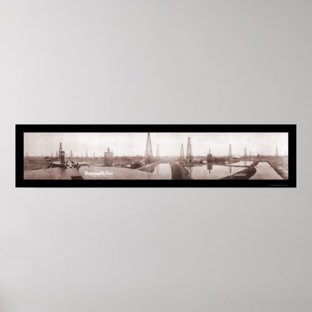 Poster Photo du gisement pétrolier Desdia 1919 (Devant)