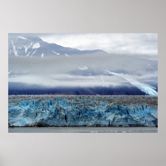 Poster Photo du glacier Alaska Hubbard (Devant)