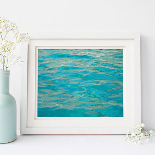 Poster Photo du lac Aqua Green Water