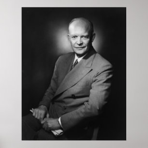 Poster Photo du président vintage Dwight D. Eisenhower