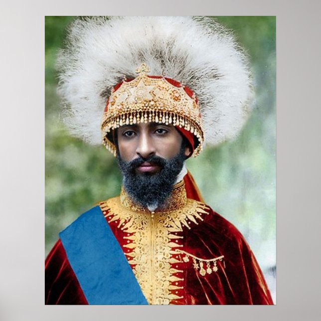 Poster Photo du roi Haile Selassie d'Ethiopie Canvas Pr (Devant)