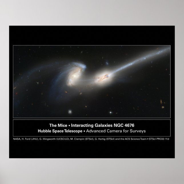 Poster Photo du télescope Mice Hubble (Devant)