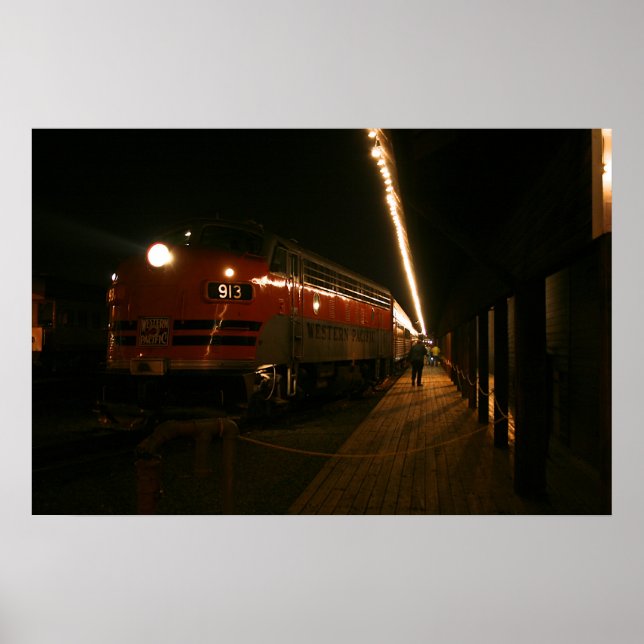 Poster Photo du train du Pacifique Ouest (Devant)