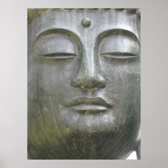 Poster Photo du visage de Bouddha (Devant)
