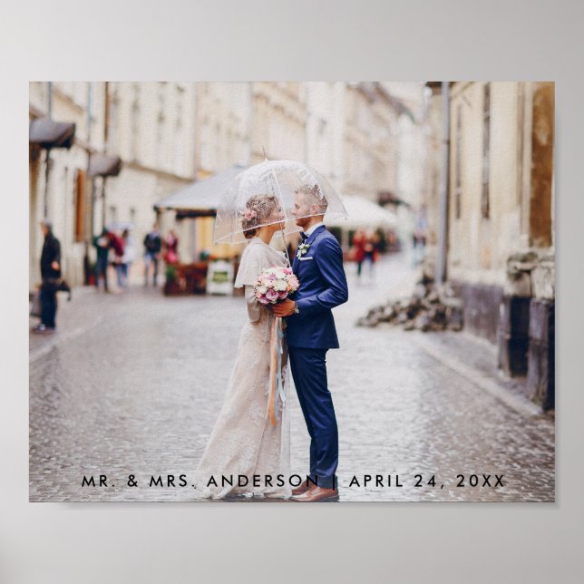 Poster photo d'une mariée Mariage moderne (Devant)