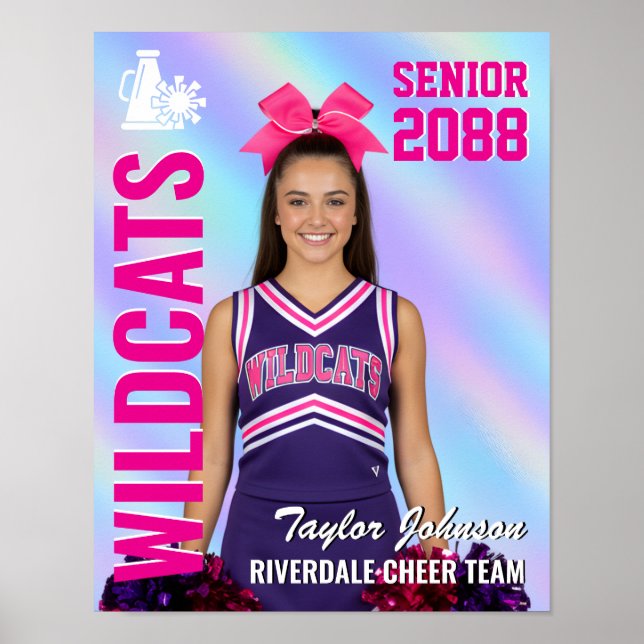 Poster Photo d'une meneuse de la Senior Cheer Team aux re (Devant)