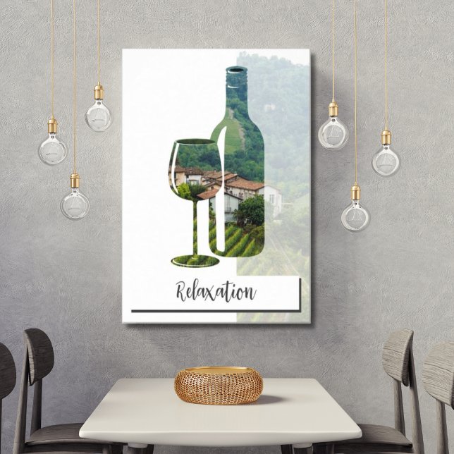 Poster Photo et texte personnalisés Détente Bouteille de  (Relaxation)