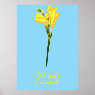 Poster Photo Floral Artistique Pour Citation Emporante