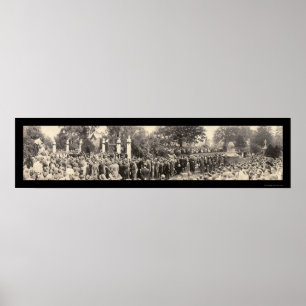 Poster Photo funéraire du président Harding 1923