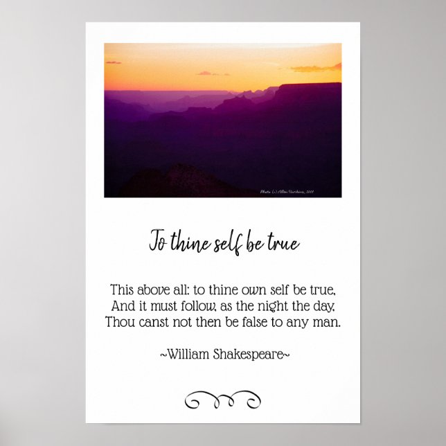 Poster photo Grand Canyon Sunset et Shakespeare (Devant)