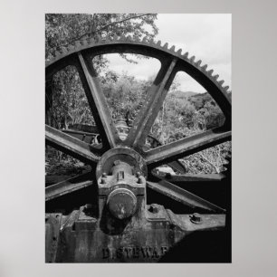 Poster Photo industrielle - Rum Distillation roulement et