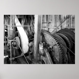 Poster Photo industrielle - Train d'engrenages Gold Dredg