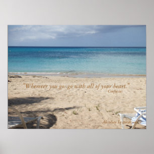 Poster Photo inspirante avec Citation Confucius