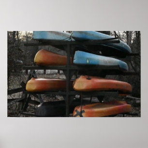 Poster photo Kayaks empilés