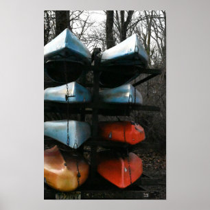 Poster photo Kayaks empilés