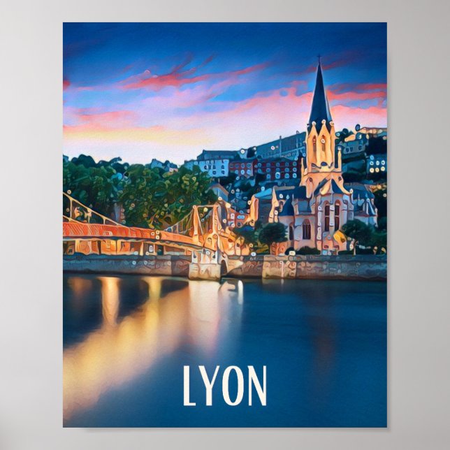 Poster Photo Lyon Vintage (Devant)