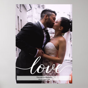 Poster Photo mariage avec Noms et date