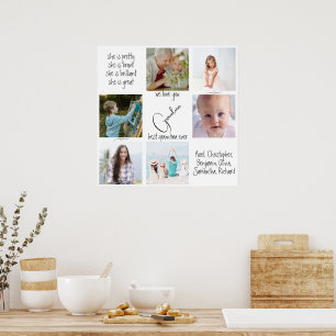 Poster Photo meilleure grand-mère jamais nous vous aimons