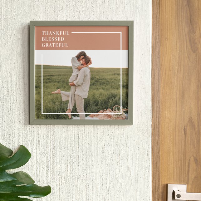 Poster Photo moderne de Family | Thankful (Créateur téléchargé)